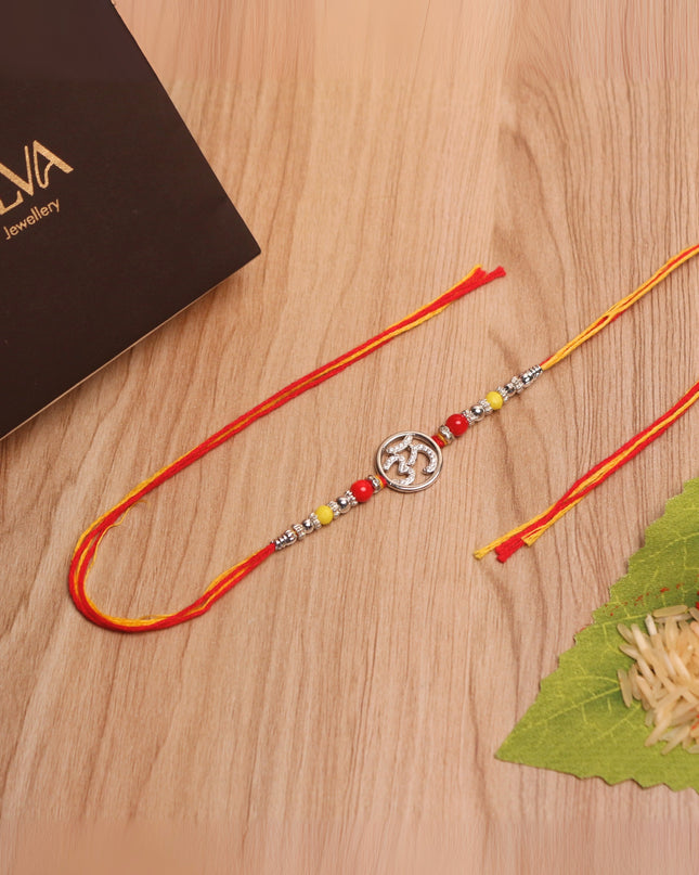 Silver Om Rakhi