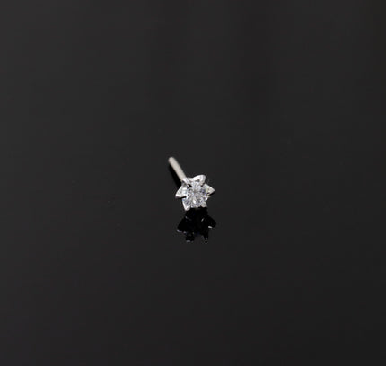 Silver Classic Zircon Bubble Earrings