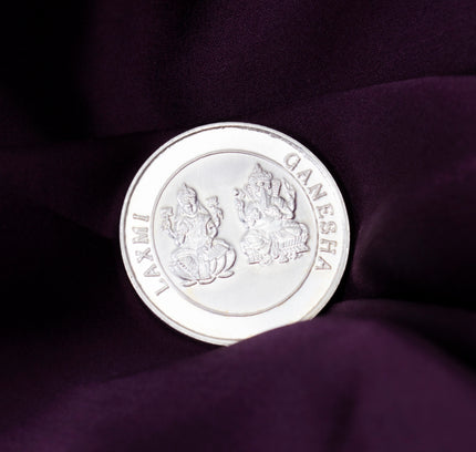 999 Silver 10gm Lord Laxmi Ganesh Coin