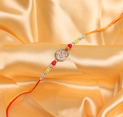 Silver Om Rakhi