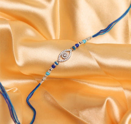 Silver Evil Eye Rakhi