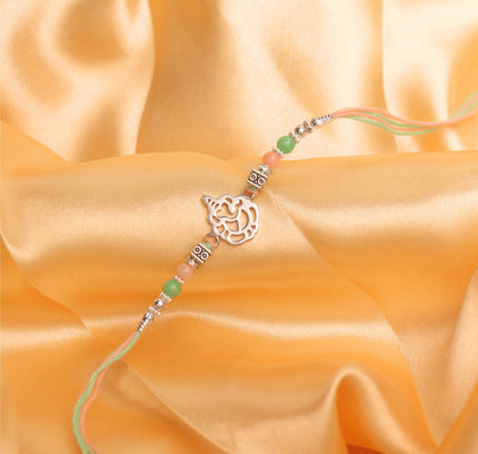 Silver Ganpati Blessing Rakhi