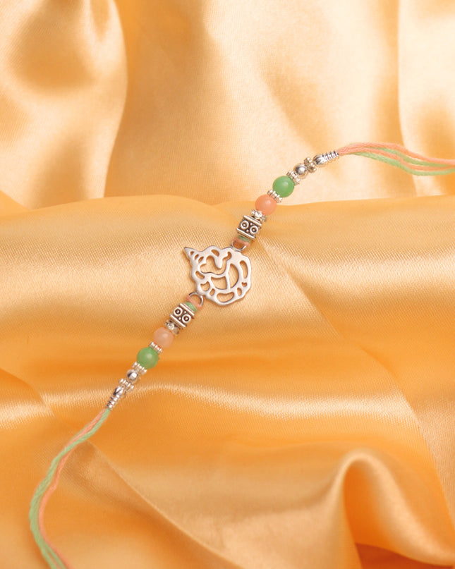 Silver Ganpati Blessing Rakhi