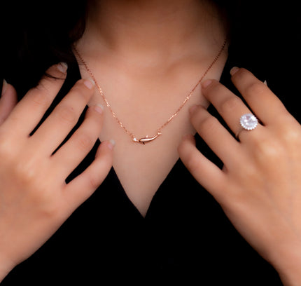Rose gold Fish Charm Pendants