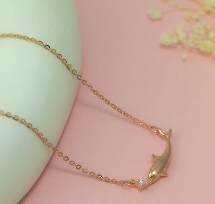 Rose gold Fish Charm Pendants