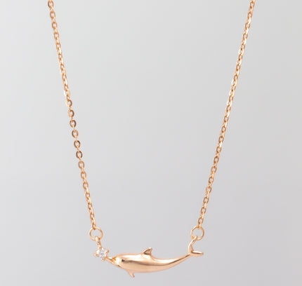 Rose gold Fish Charm Pendants