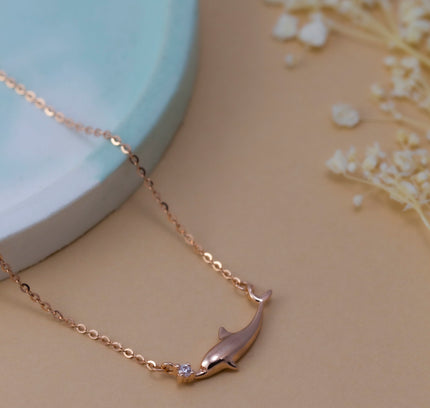 Rose gold Fish Charm Pendants