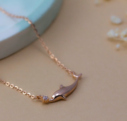 Rose gold Fish Charm Pendants