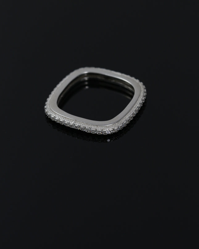 Silver Zircona Square Band