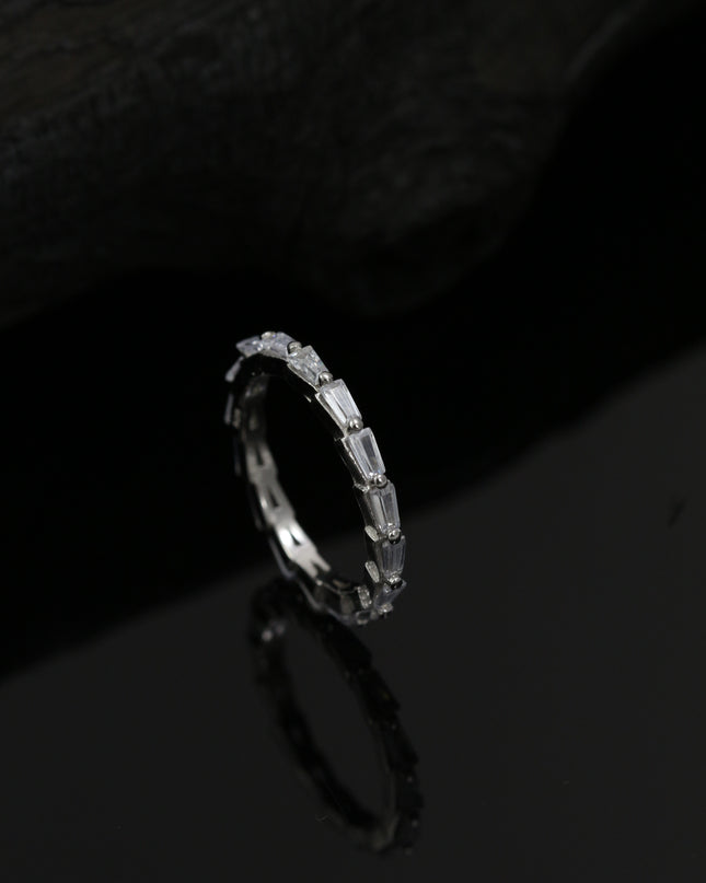 Silver Zircona Dash Band - UNISEX