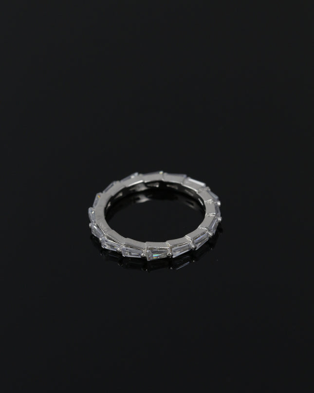 Silver Zircona Dash Band - UNISEX
