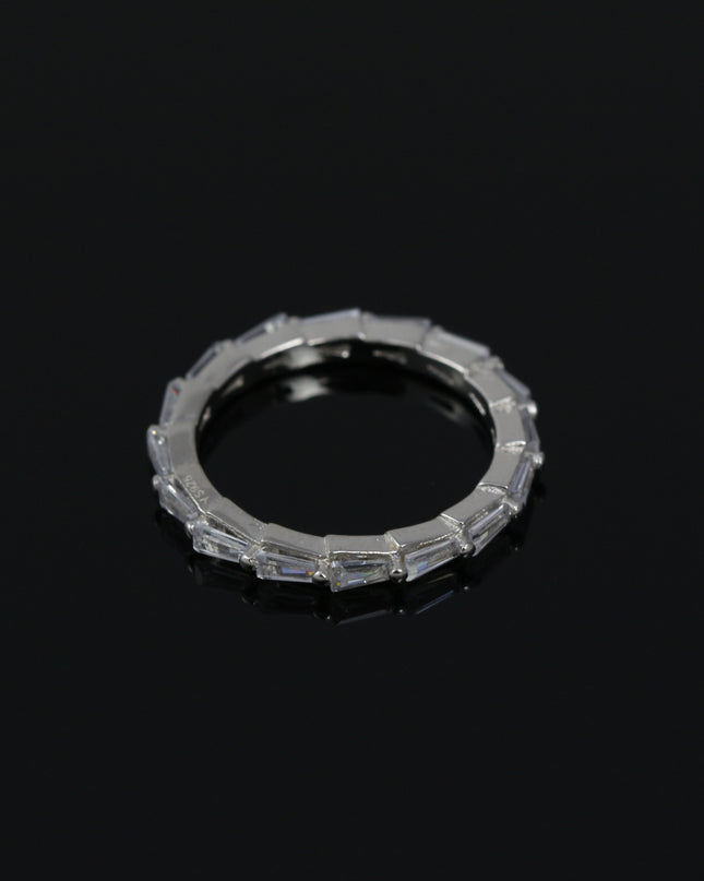 Silver Zircona Dash Band - UNISEX