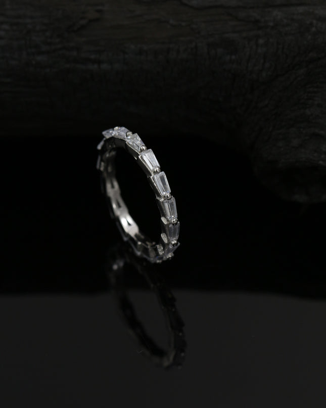 Silver Zircona Dash Band - UNISEX