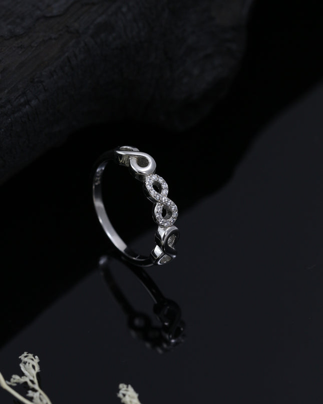 Silver Zircona Tridac Infinity Rings