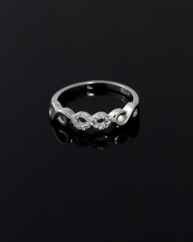 Silver Zircona Tridac Infinity Rings
