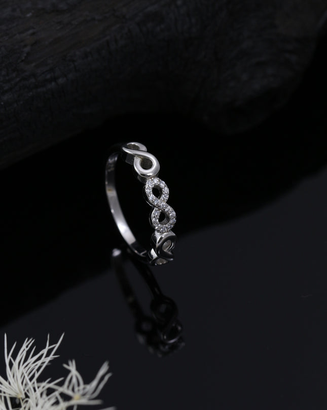 Silver Zircona Tridac Infinity Rings