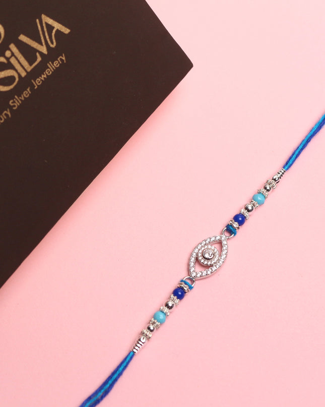 Silver Evil Eye Rakhi