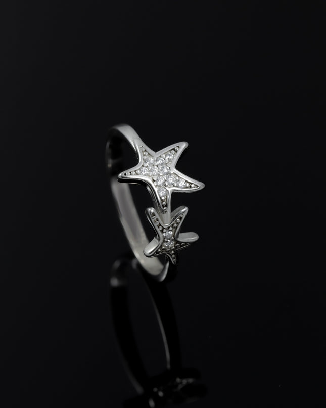Silver Dual Star Rings