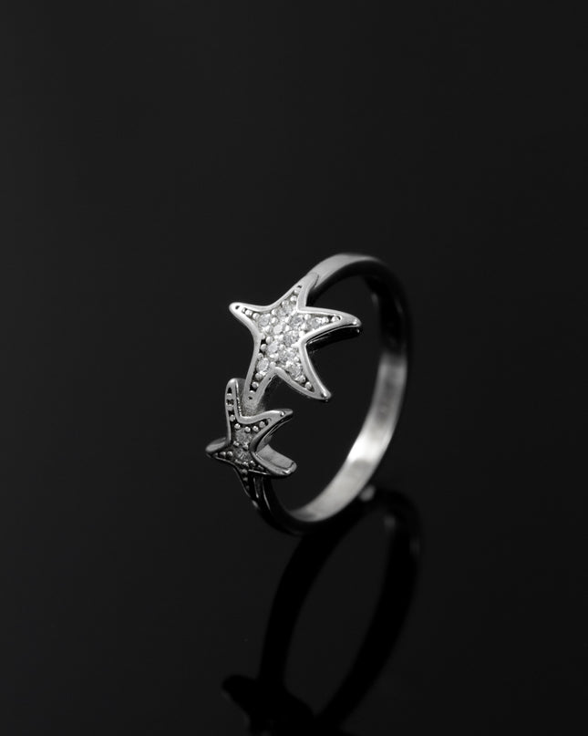 Silver Dual Star Rings