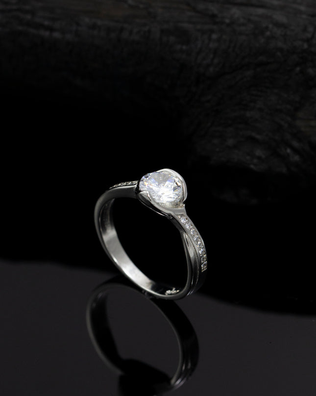 Silver Signature Solitaire Ring