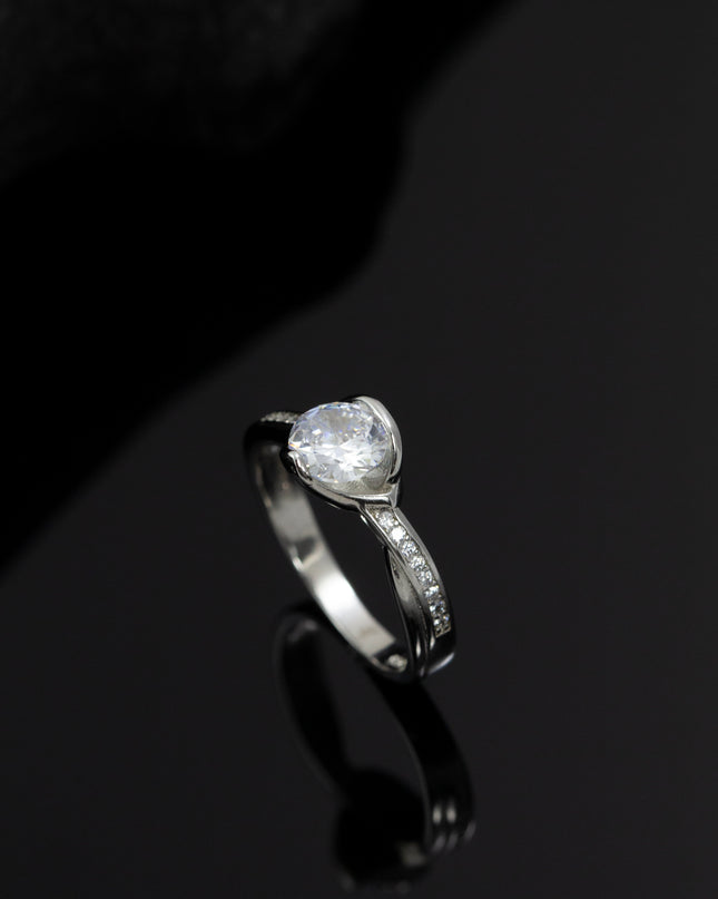 Silver Signature Solitaire Ring