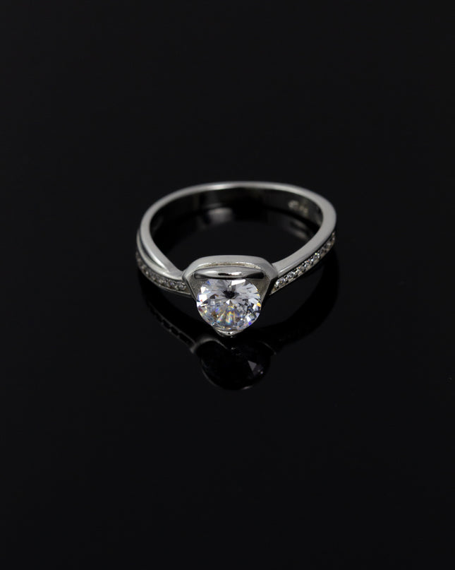 Silver Signature Solitaire Ring