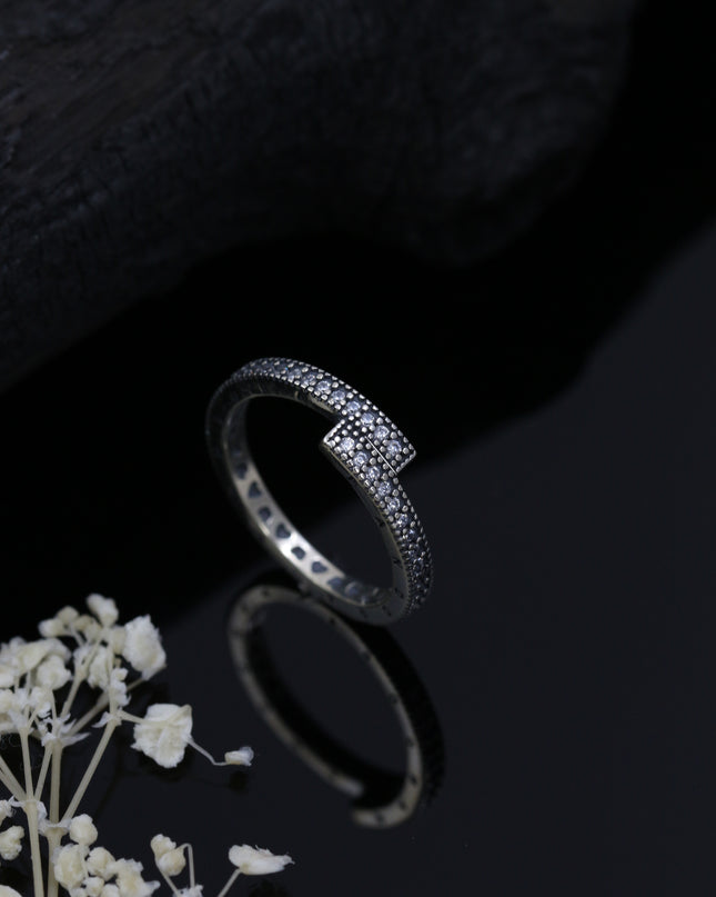 Oxidized Silver Pandora Lap Ring