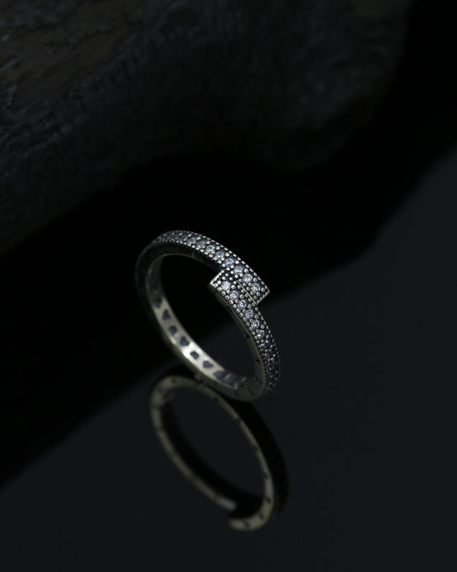 Oxidized Silver Pandora Lap Ring