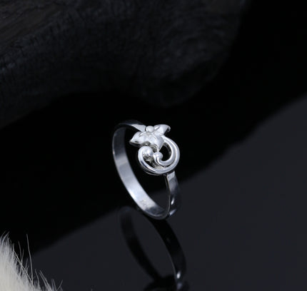 Silver Floral Everyday Use Ring