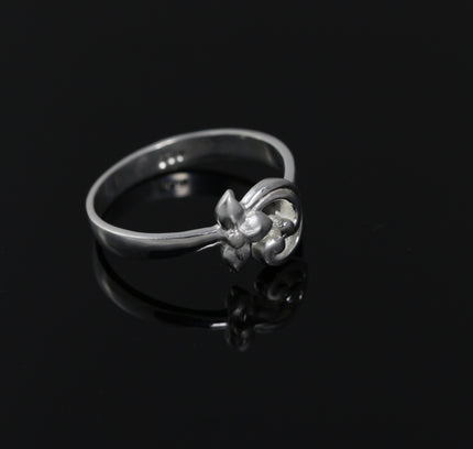 Silver Floral Everyday Use Ring