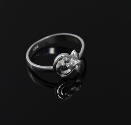 Silver Floral Everyday Use Ring