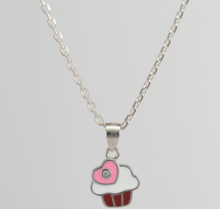 Kids Silver Ice-cream  Pendent