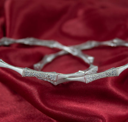 Ethereal Wavy 925 Sterling Silver Bangles