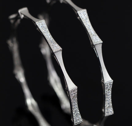 Ethereal Wavy 925 Sterling Silver Bangles