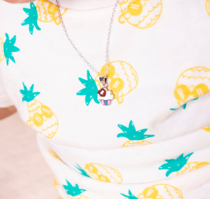 Kids Silver Ice-cream  Pendent