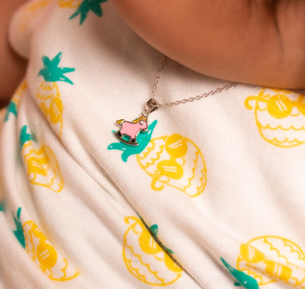 Kids Silver Unicorn Cutie Pendent