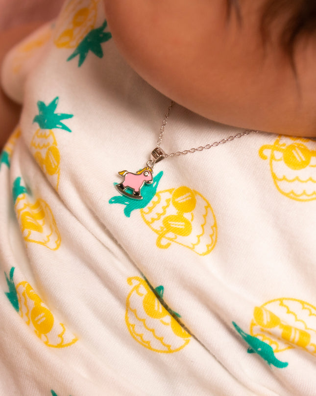 Kids Silver Unicorn Cutie Pendent