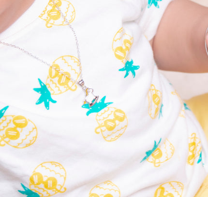 Kids Silver Unicorn White Cutie Pendent