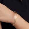 Itlaian 3 Layer Shimme Rings Flexible Bracelets