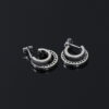 Oxidized Silver Silver Pandora Full Moon Hoops