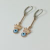 Rose Gold Evil Eye Queen Earrings