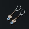 Rose Gold Evil Eye Queen Earrings