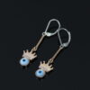 Rose Gold Evil Eye Queen Earrings