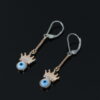 Rose Gold Evil Eye Queen Earrings