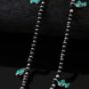 Silver Trinklet Black Beads Pup Single Anklet