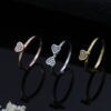 Silver Zircona Heart Rings Combo