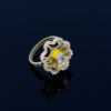 Gold Plated Zircona Bloom Rings