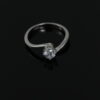 Silver Gyrate Solitaire Rings