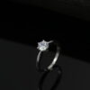 Silver Crown Solitaire Rings