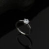 Silver Crown Solitaire Rings